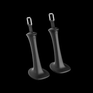 Speediance skiing handles with dark grips, fabric straps, and chrome top loops