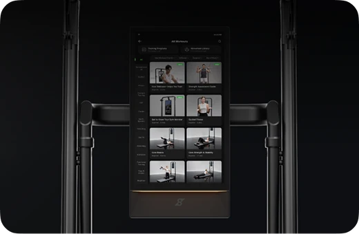 Fitness courses on screen